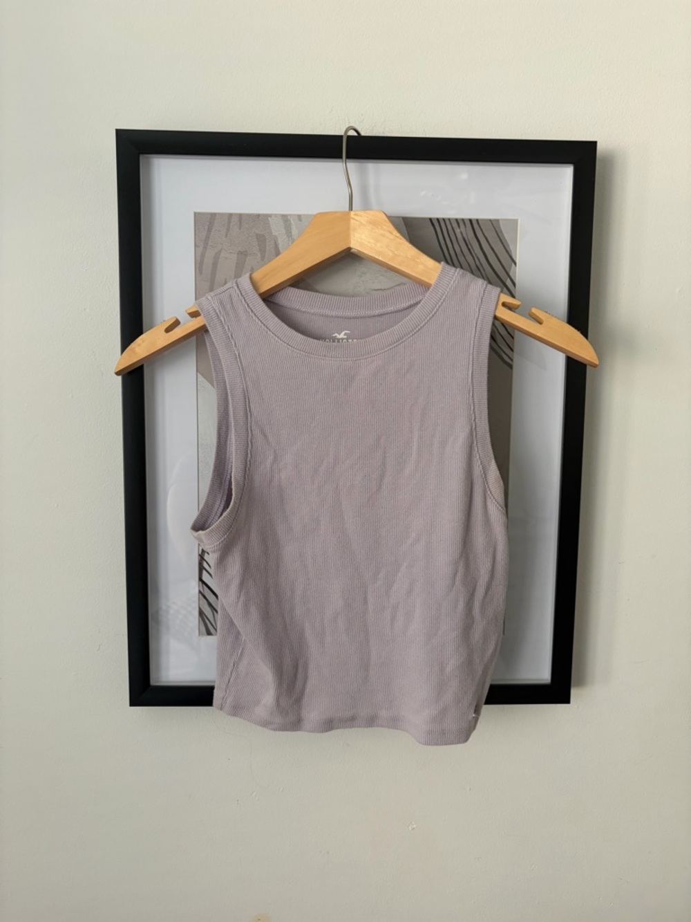 Sleeveless Ribbed Tank Top in Light Lavender - Hollister